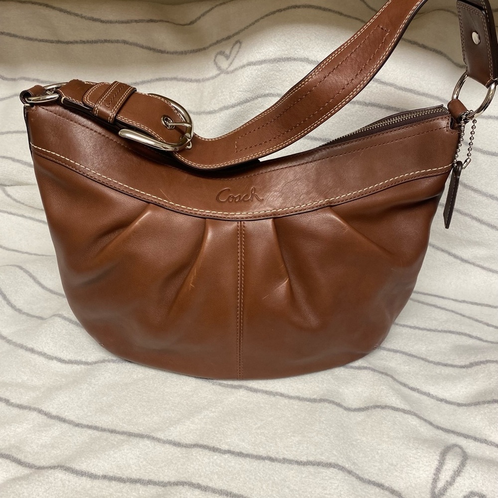 Coach Soho Pleated Hobo Leather Shoulder Bag